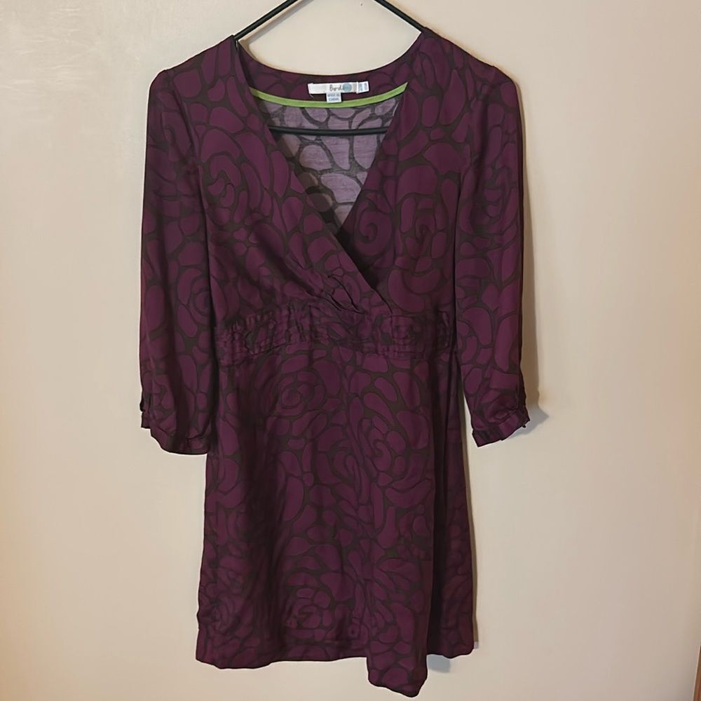 Boden A-Line Dress Fuchsia Pleated Waist size 6